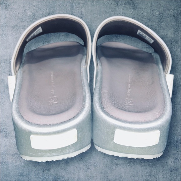 adidas Y-3 Yohji Yamamoto Platform Slides/Silver Metallic/Unisex/Men’s Sz 6 US - Picture 6 of 12